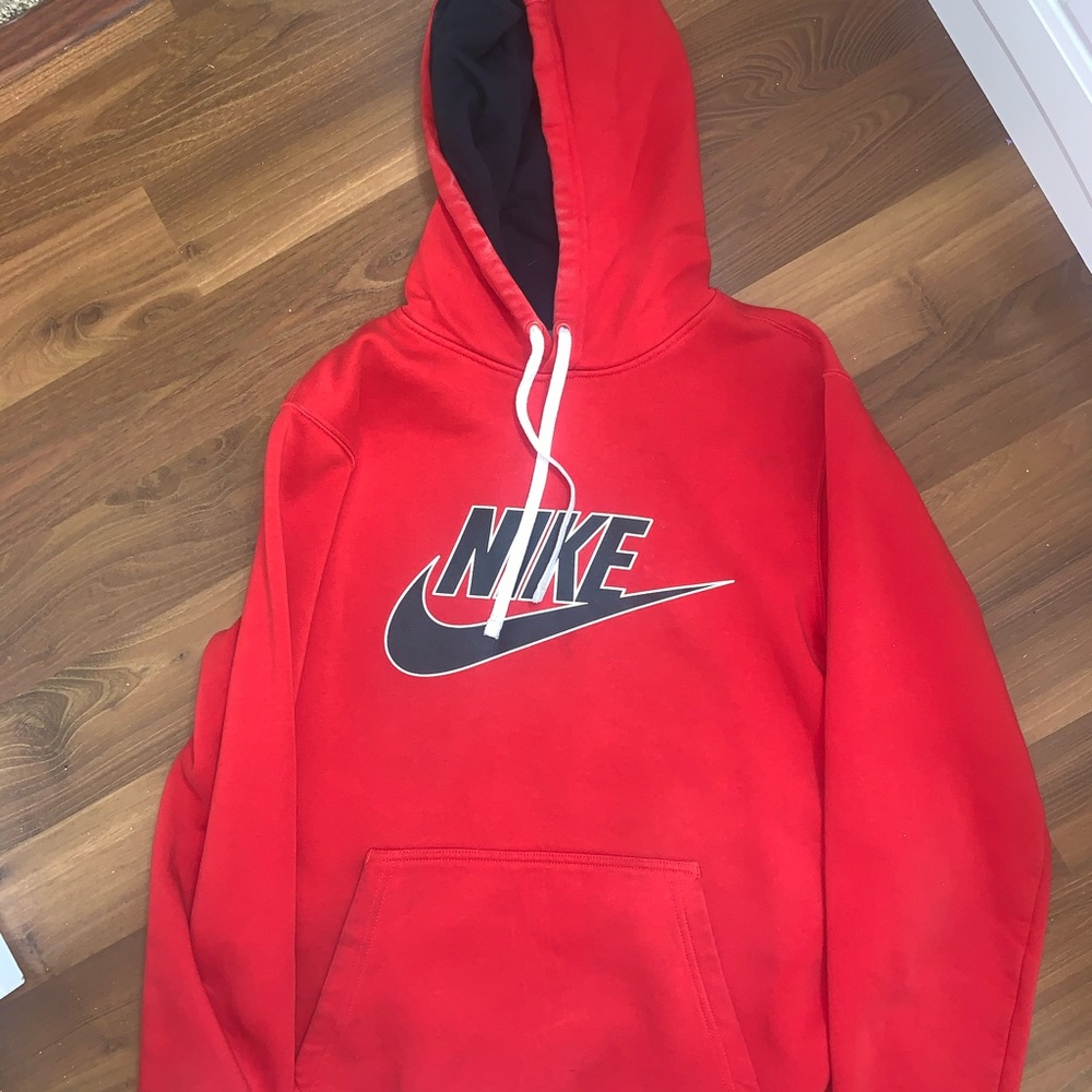 Red Nike hoodie